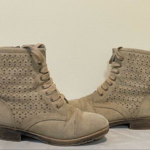 Justice Suede Side Zip Riding Boots - Size 1